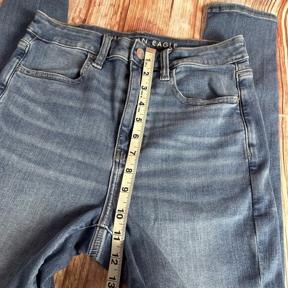 American Eagle SUPER HIGH RISE JEGGING Sz 6 Short Blue Jeans Denim Pants 26x27.5 - Picture 6 of 11